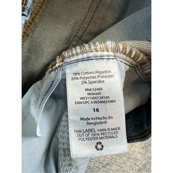 Wonder Nation Faded Blue Denim Slim Fit Skinny Jeans 16 - Picture 4 of 6
